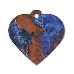 Grunge Colorful Abstract Texture Print Dog Tag Heart (one Side) by dflcprintsclothing