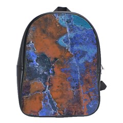 Grunge Colorful Abstract Texture Print School Bag (large) by dflcprintsclothing