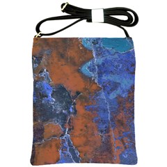 Grunge Colorful Abstract Texture Print Shoulder Sling Bag by dflcprintsclothing