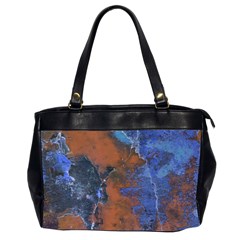 Grunge Colorful Abstract Texture Print Oversize Office Handbag (2 Sides) by dflcprintsclothing