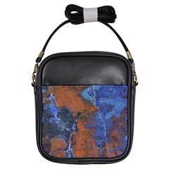 Grunge Colorful Abstract Texture Print Girls Sling Bag by dflcprintsclothing