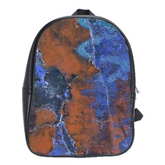 Grunge Colorful Abstract Texture Print School Bag (xl) by dflcprintsclothing