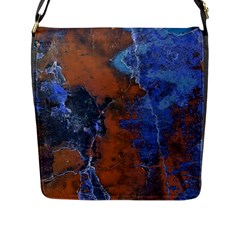 Grunge Colorful Abstract Texture Print Flap Closure Messenger Bag (l) by dflcprintsclothing