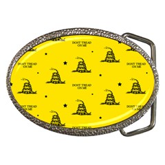 Gadsden Flag Don t Tread On Me Yellow And Black Pattern With American Stars Belt Buckles by snek