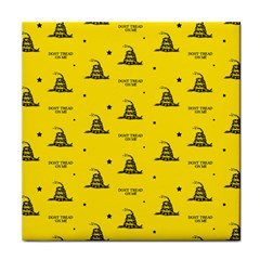 Gadsden Flag Don t Tread On Me Yellow And Black Pattern With American Stars Face Towel