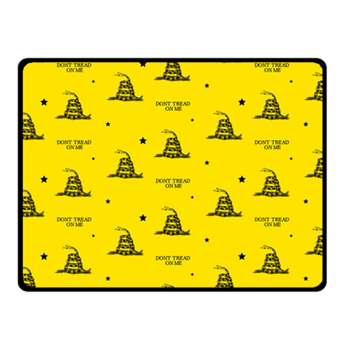 Gadsden Flag Don t tread on me Yellow and Black Pattern with american stars Fleece Blanket (Small)