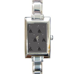 Gadsden Flag Don t Tread On Me Black And Gray Snake And Metal Gothic Crosses Rectangle Italian Charm Watch by snek