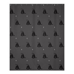 Gadsden Flag Don t Tread On Me Black And Gray Snake And Metal Gothic Crosses Shower Curtain 60  X 72  (medium)  by snek