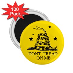 Gadsden Flag Don t Tread On Me Yellow And Black Pattern With American Stars 2 25  Magnets (100 Pack) 