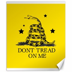 Gadsden Flag Don t Tread On Me Yellow And Black Pattern With American Stars Canvas 20  X 24  by snek