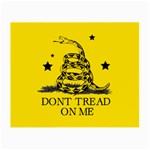 Gadsden Flag Don t tread on me Yellow and Black Pattern with american stars Small Glasses Cloth (2 Sides) Front