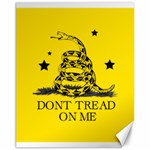 Gadsden Flag Don t tread on me Yellow and Black Pattern with american stars Canvas 11  x 14  10.95 x13.48  Canvas - 1