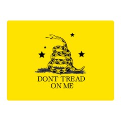 Gadsden Flag Don t Tread On Me Yellow And Black Pattern With American Stars Double Sided Flano Blanket (mini) 