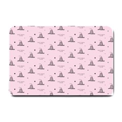 Gadsden Flag Standard Color Pink Gadsden Flag Pattern3 Stars K Gadsden Flag Pattern3 Black Background Small Doormat  by snek