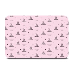 Gadsden Flag Standard Color Pink Gadsden Flag Pattern3 Stars K Gadsden Flag Pattern3 Black Background Plate Mats by snek