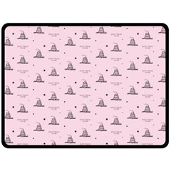 Gadsden Flag Standard Color Pink Gadsden Flag Pattern3 Stars K Gadsden Flag Pattern3 Black Background Fleece Blanket (large)  by snek