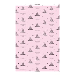 Gadsden Flag Standard Color Pink Gadsden Flag Pattern3 Stars K Gadsden Flag Pattern3 Black Background Shower Curtain 48  X 72  (small)  by snek