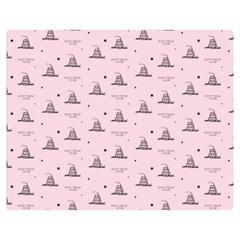 Gadsden Flag Standard Color Pink Gadsden Flag Pattern3 Stars K Gadsden Flag Pattern3 Black Background Double Sided Flano Blanket (medium)  by snek