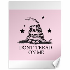 Gadsden Flag Don t Tread On Me Light Pink And Black Pattern With American Stars Canvas 18  X 24  by snek