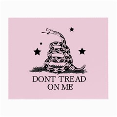 Gadsden Flag Don t Tread On Me Light Pink And Black Pattern With American Stars Small Glasses Cloth (2 Sides) by snek