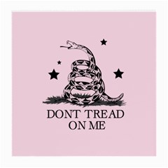 Gadsden Flag Don t Tread On Me Light Pink And Black Pattern With American Stars Medium Glasses Cloth (2 Sides) by snek