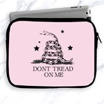 Gadsden Flag Don t tread on me Light Pink and Black Pattern with american stars Apple iPad 2/3/4 Zipper Cases Front