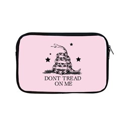 Gadsden Flag Don t Tread On Me Light Pink And Black Pattern With American Stars Apple Macbook Pro 13  Zipper Case