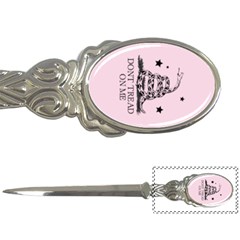 Gadsden Flag Don t Tread On Me Light Pink And Black Pattern With American Stars Letter Opener