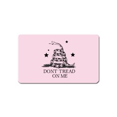 Gadsden Flag Don t Tread On Me Light Pink And Black Pattern With American Stars Magnet (name Card)