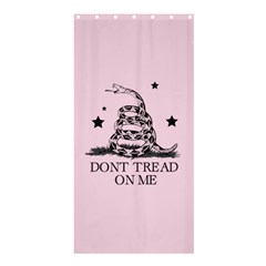 Gadsden Flag Don t Tread On Me Light Pink And Black Pattern With American Stars Shower Curtain 36  X 72  (stall)  by snek