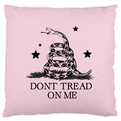 Gadsden Flag Don t Tread On Me Light Pink And Black Pattern With American Stars Standard Flano Cushion Case (one Side) by snek