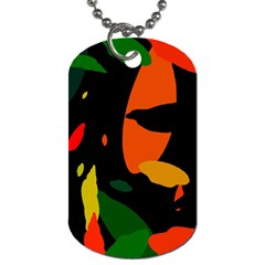 Pattern Formes Tropical Dog Tag (one Side) by kcreatif