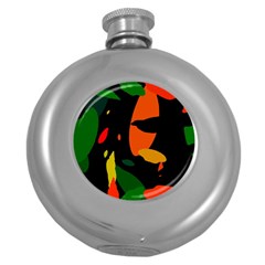 Pattern Formes Tropical Round Hip Flask (5 Oz) by kcreatif