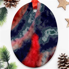 Dégradé Bleu Foncé/rouge Ornament (oval) by kcreatif