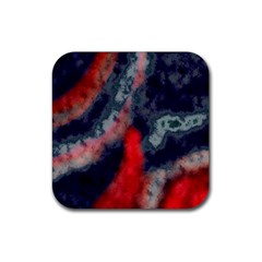 Dégradé Bleu Foncé/rouge Rubber Coaster (square)  by kcreatif