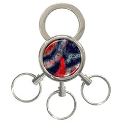 Dégradé Bleu Foncé/rouge 3-ring Key Chain by kcreatif