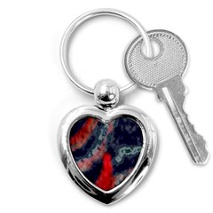 Dégradé Bleu Foncé/rouge Key Chain (heart) by kcreatif