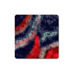 Dégradé Bleu Foncé/rouge Square Magnet by kcreatif