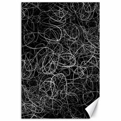 Pattern Effet Lignes Blanc Canvas 24  X 36  by kcreatif