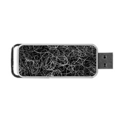 Pattern Effet Lignes Blanc Portable Usb Flash (two Sides) by kcreatif