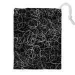 Pattern Effet Lignes Blanc Drawstring Pouch (5XL) Front