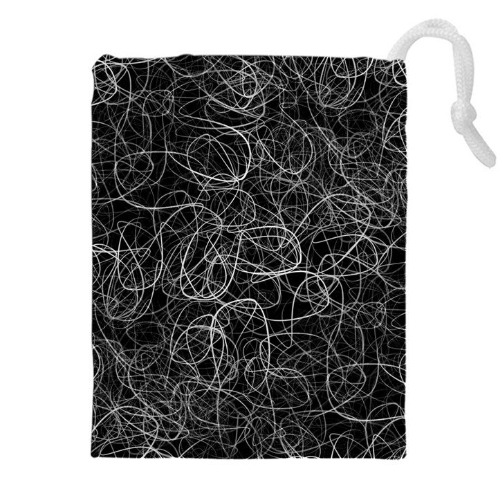 Pattern Effet Lignes Blanc Drawstring Pouch (5XL)