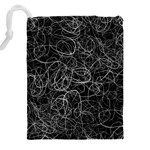 Pattern Effet Lignes Blanc Drawstring Pouch (5XL) Back