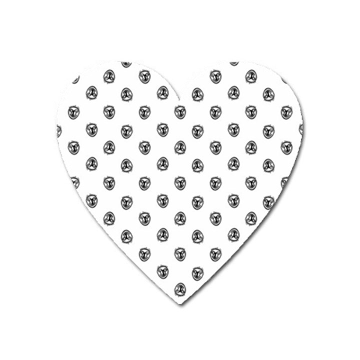 Funny Clown Sketchy Drawing Pattern Heart Magnet