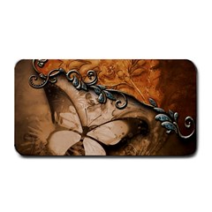 Wonderful Floral Design With Butterflies Medium Bar Mats by FantasyWorld7