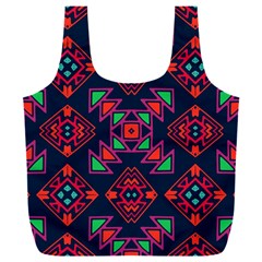 Rhombus Squares And Triangle                                             Full Print Recycle Bag (xxl)