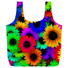 Colorful Sunflowers                                              Full Print Recycle Bag (xxl) by LalyLauraFLM