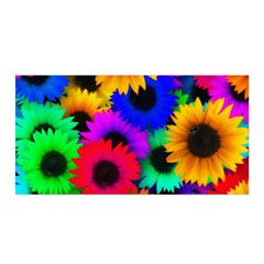 Colorful sunflowers                                                  Satin Wrap