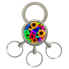 Colorful sunflowers                                                   3-Ring Key Chain