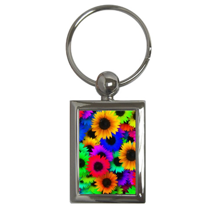 Colorful sunflowers                                                   Key Chain (Rectangle)